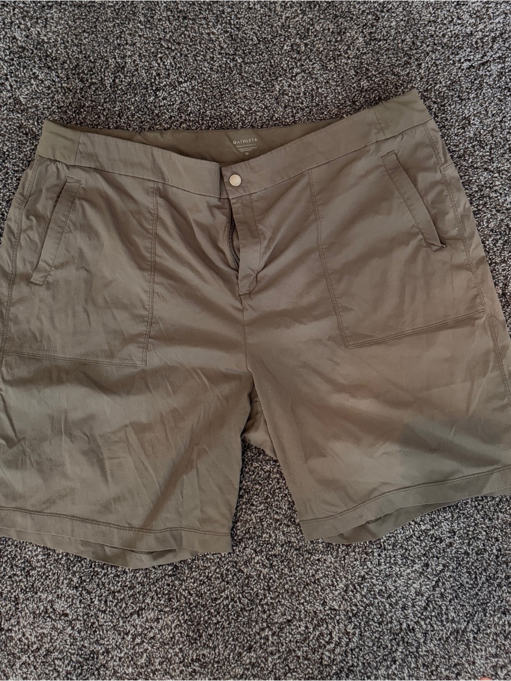 Athleta Women's Olive Green Lightweight Trekking Shorts